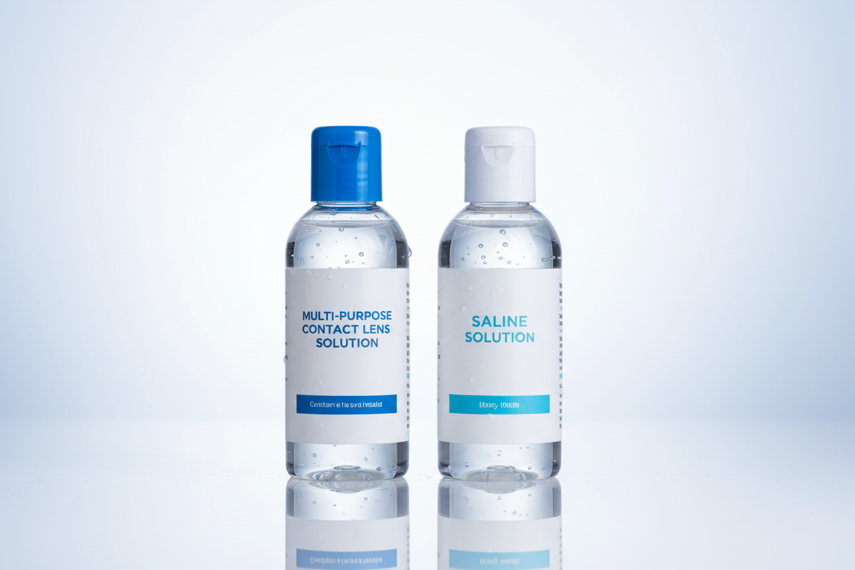 Is Contact Lens Solution the Same as Saline Solution?