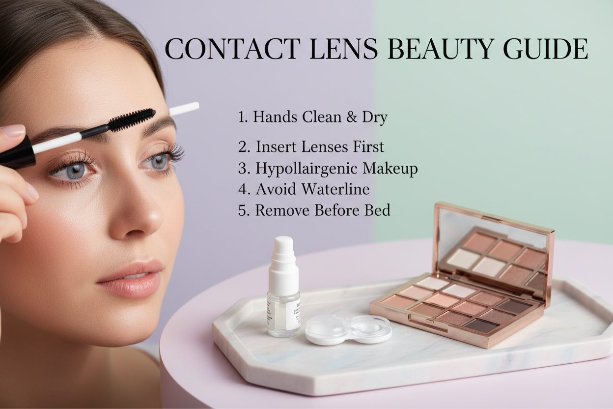 Makeup Tips for Contact Lens Wearers: 8 Expert Eye-Safe Tips