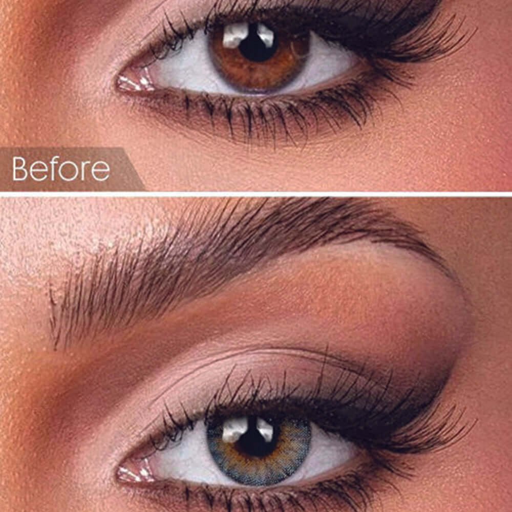 Cat Eye Makeup With Green Colored Contacts
