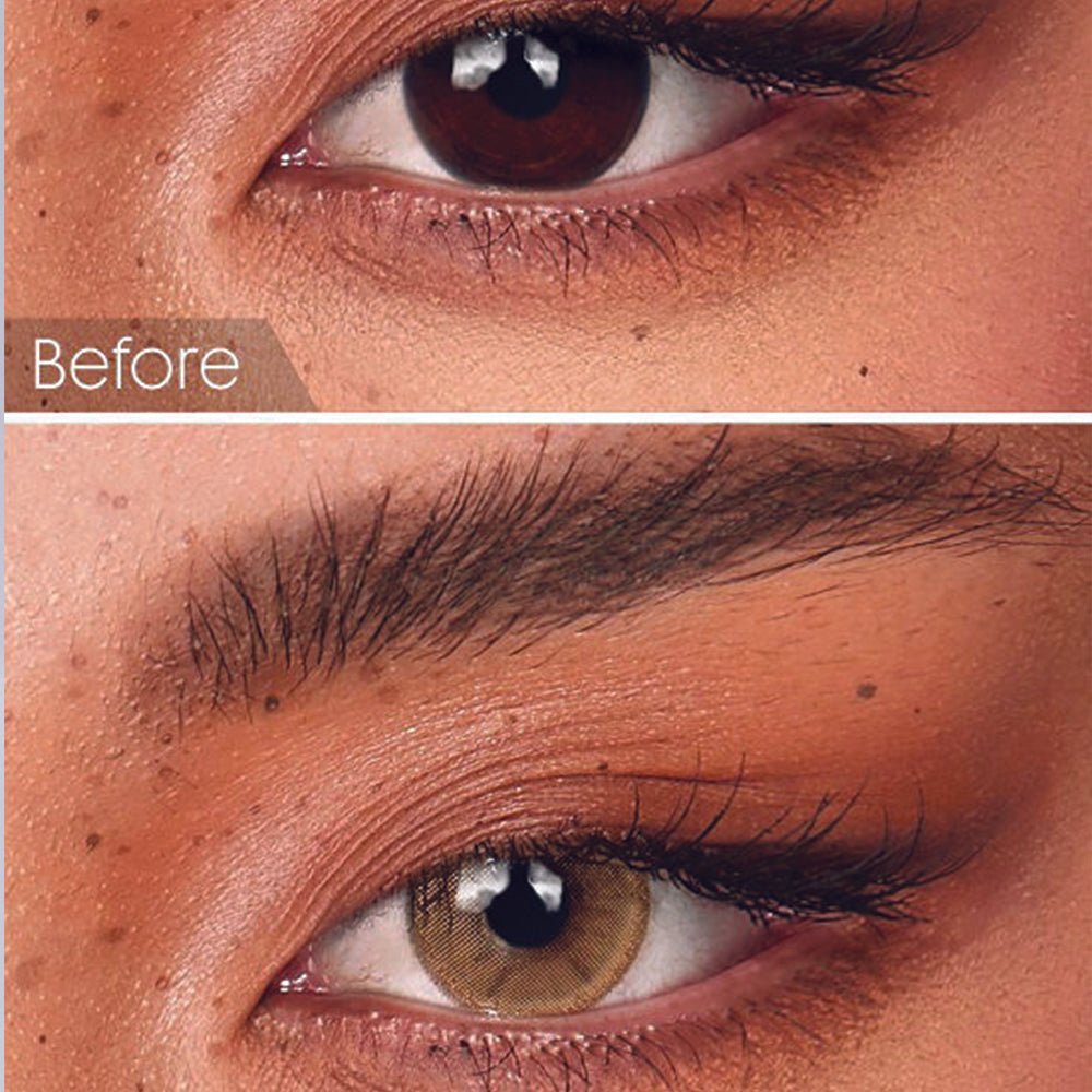 Clean Girl Makeup With Honey Brown Colored Contacts