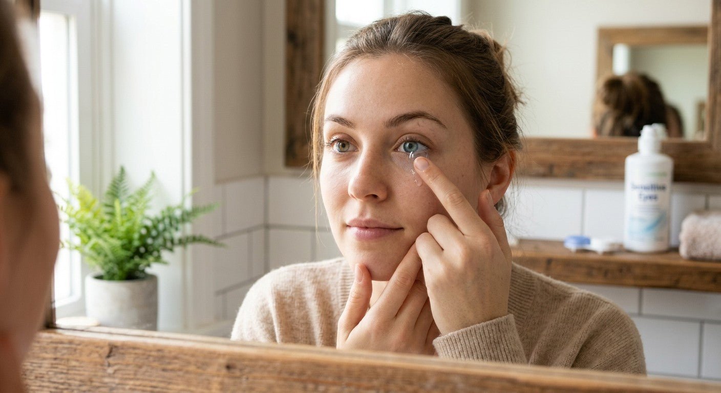 Rose Gold Makeup With Hazel Colored Contacts